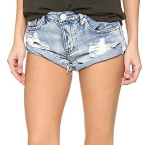 One Teaspoon Hendrixe bandits denim jean short shorts